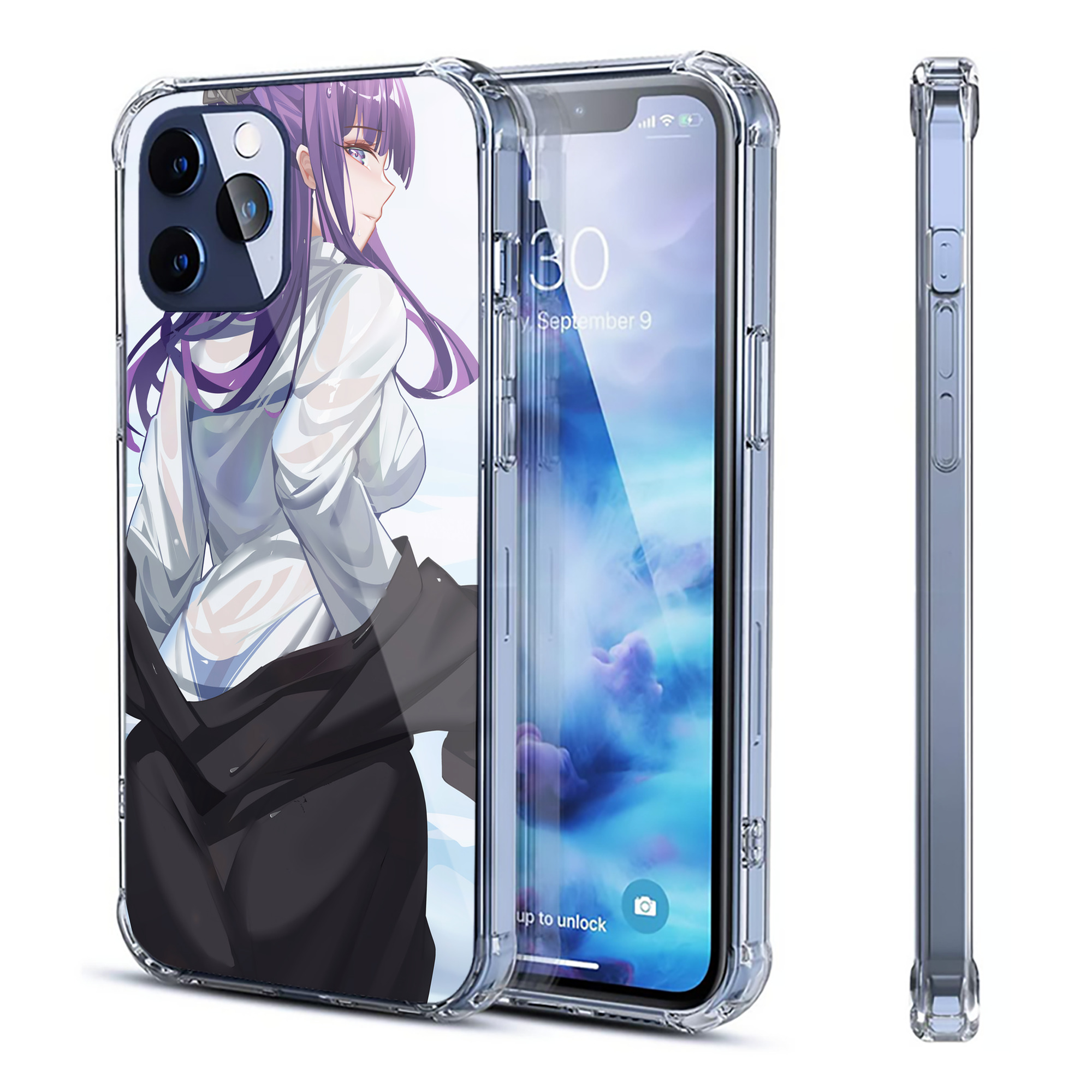 （画像用） 葬送のフリーレン Frieren 【iPhone 12シリーズ対応】透明スマホケース（クリアソフトケース）